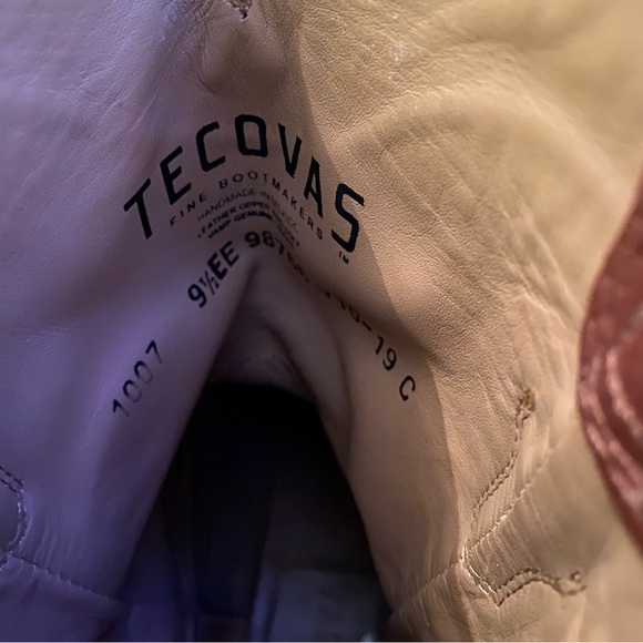 Tecovas The Nash Men’s Cowboy Boots 9.5 EE Exotic Lizard Brown Roper Made Mexico - Picture 16 of 16